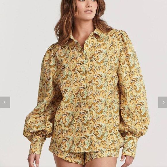 Charlie Holiday Forest Paisly Harper Shirt size xl size 10 NWT - Picture 1 of 12